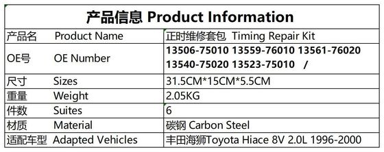 Timing Chain Kit # 13506-75010 Toyota Sea Lion   #13559-76010